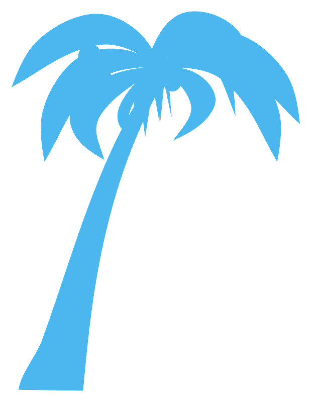 Decorative palm tree silhouette